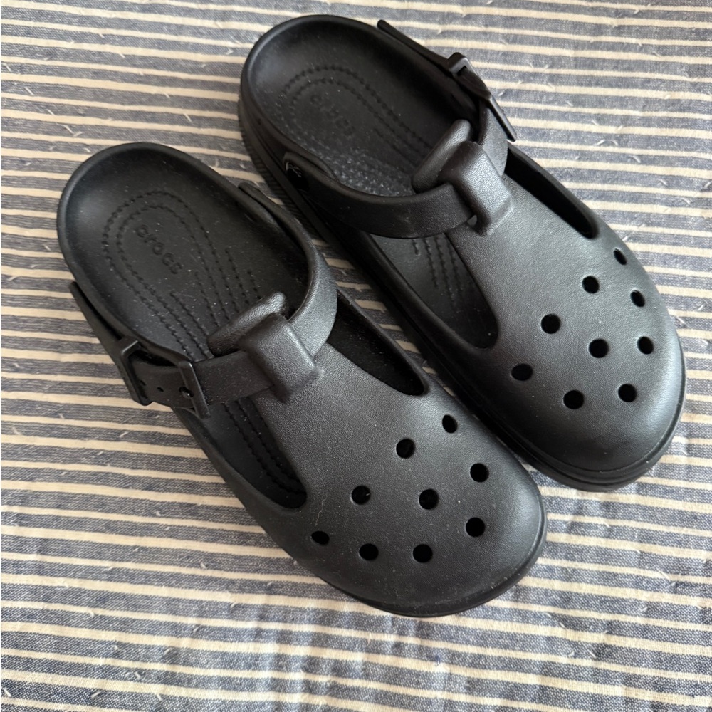 CROCS Black Mary Jane Mules